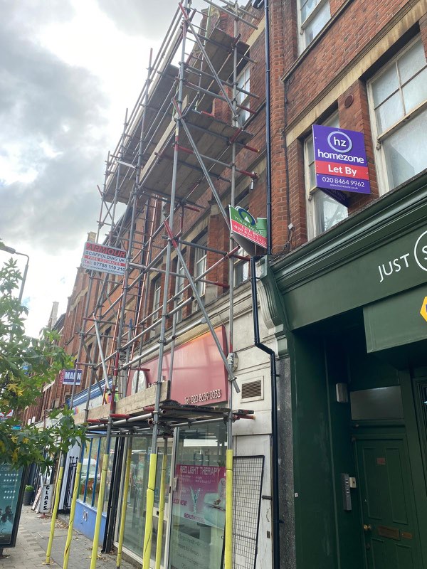 Armour scaffold on a job relevant to solar installer